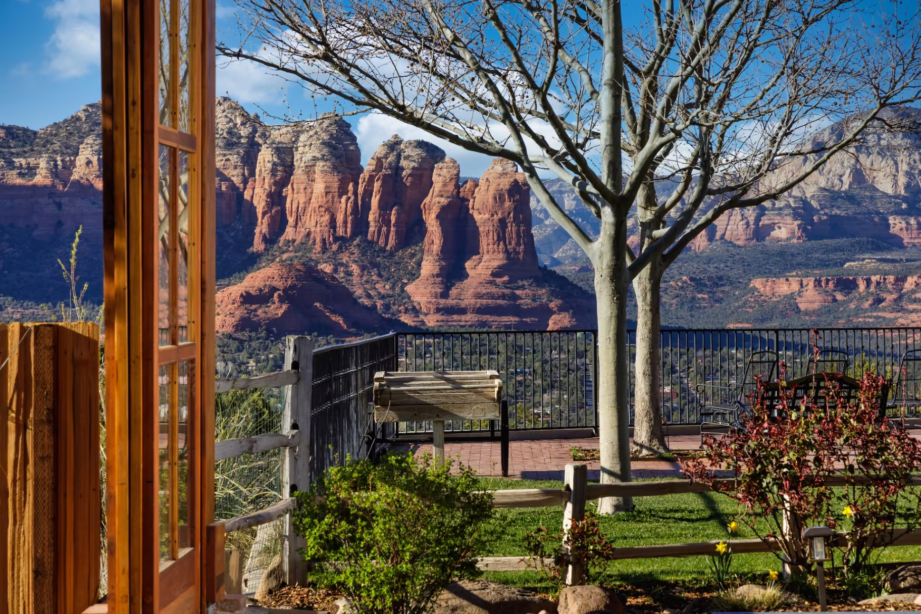 View of Sedona red rocks from Sky Ranch Lodge